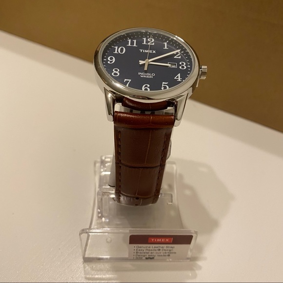 Timex Easy Reader 38mm Leather Strap Watch - Picture 12 of 14